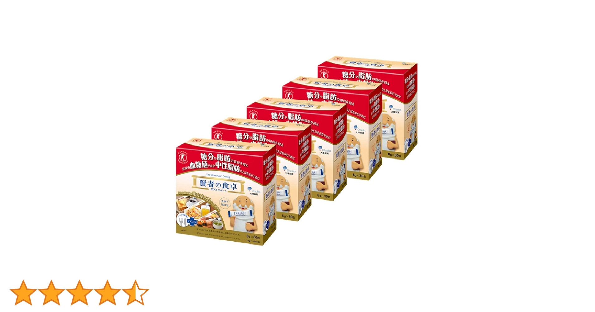 Amazon | 大塚製薬 賢者の食卓 ダブルサポート 6g×30包×5箱 【特定保健